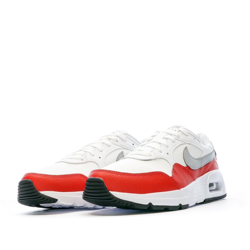 Nike Baskets Blanches/Rouge Homme Nike Air Max