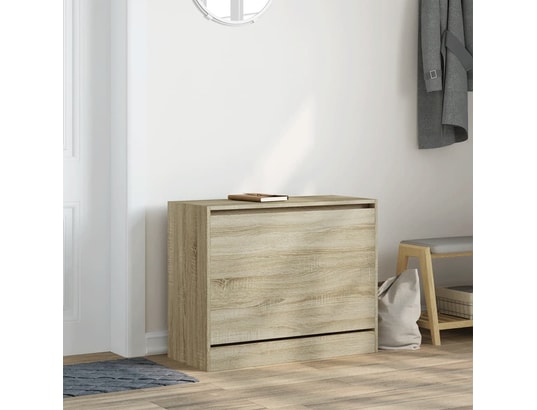 VIDAXL - Armoire à chaussures chêne sonoma 80x34x63 cm bois d'ingénie...