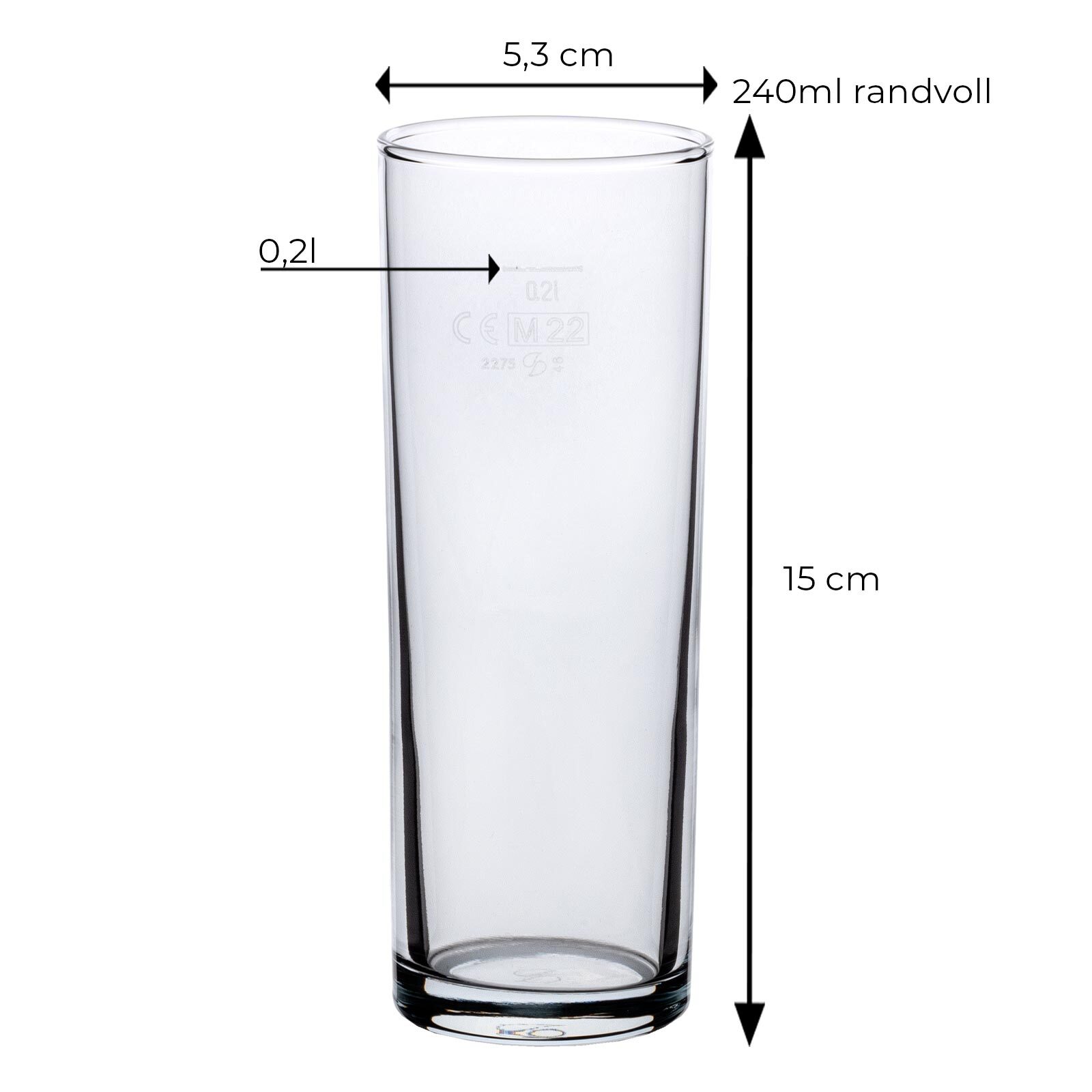 LUXENTU Kölschglas Kölner Stange mit Gravur 65. Jubiläum 0,2 Liter