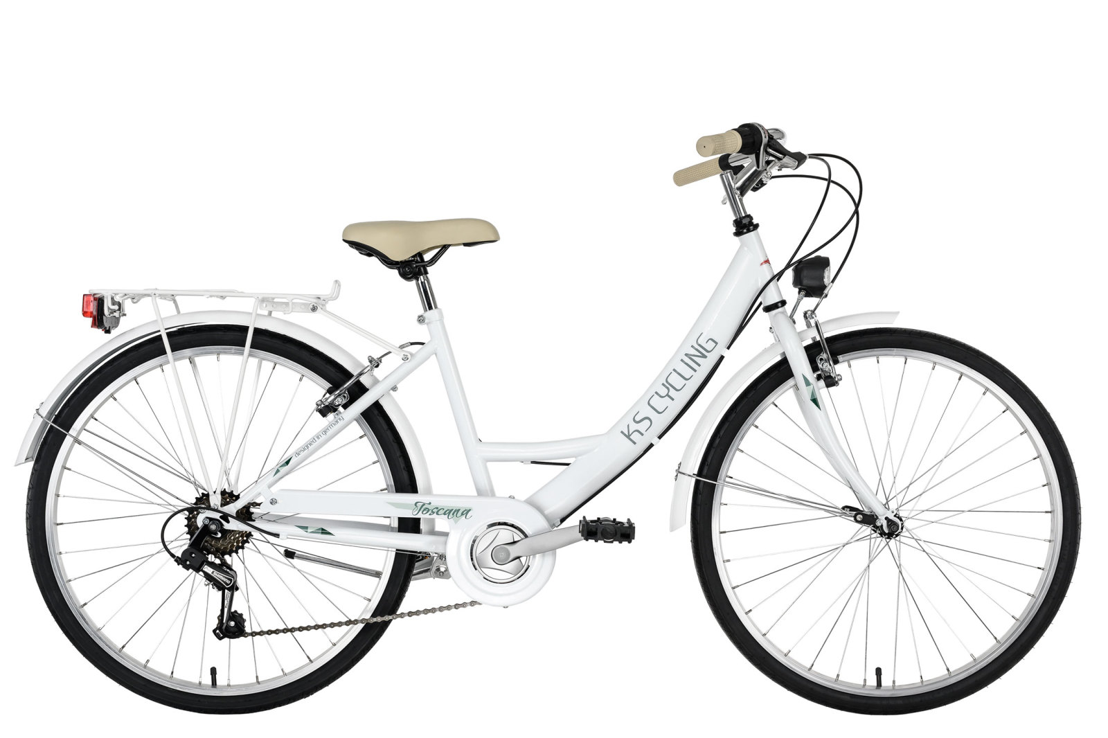 KS Cycling Damenfahrrad Toscana 26'' - weiß - 41 cm Rahmenhöhe