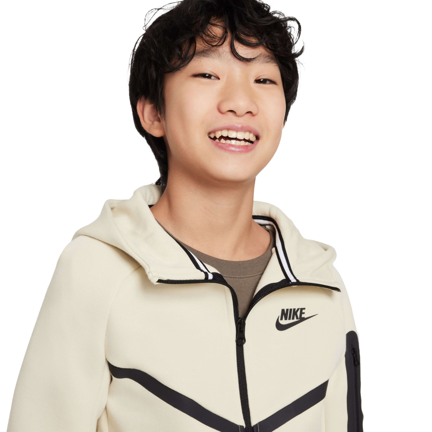 Nike Tech Fleece Sportswear Vest Kids Gebroken Wit Zwart