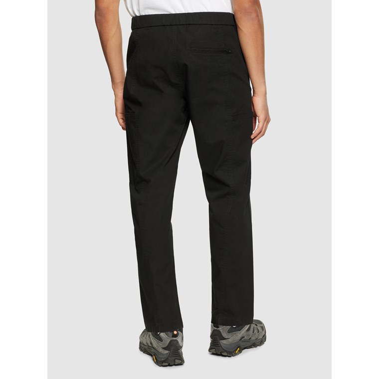 KnowledgeCotton Apparel Birch Hybrid Ribstop Belt Cargo Pants Black Jet