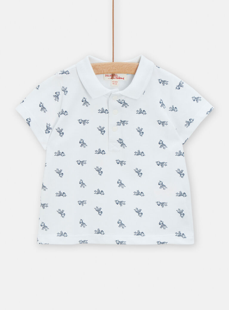 Polo blanc pour bébé garçon