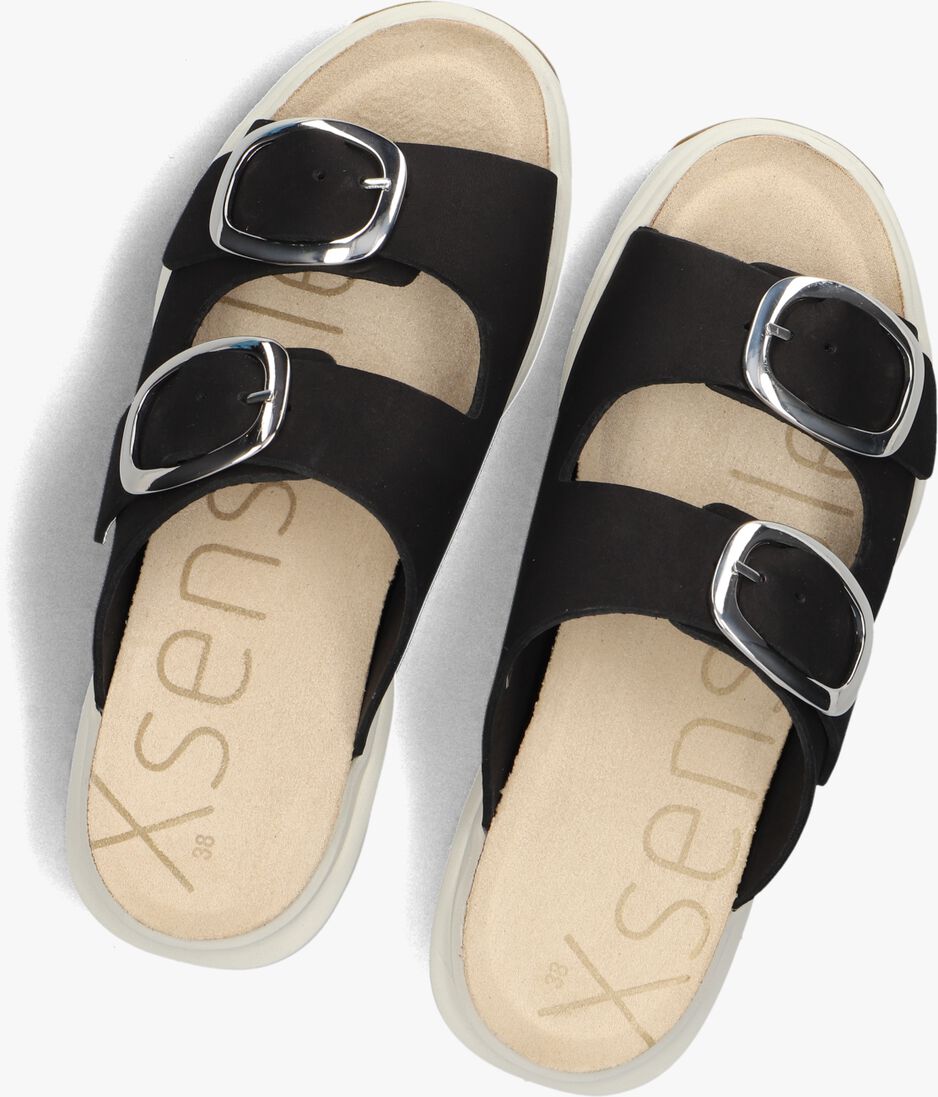 zwarte xsensible slippers mykonos