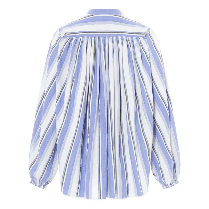 Laurence Bras Blouse Olive Rayures | Bleu