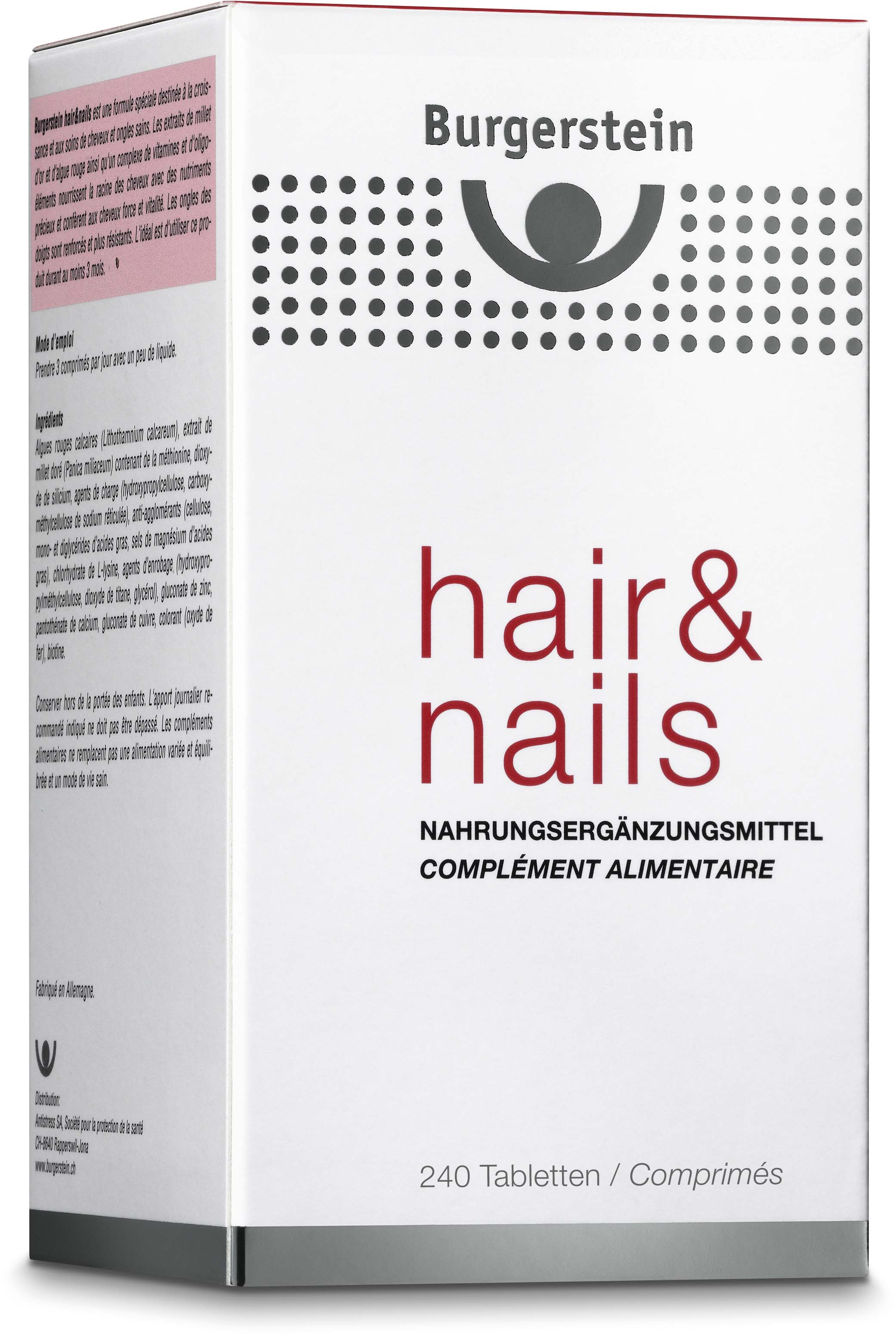BURGERSTEIN Hair & Nails<br>240 Stück, Tablette