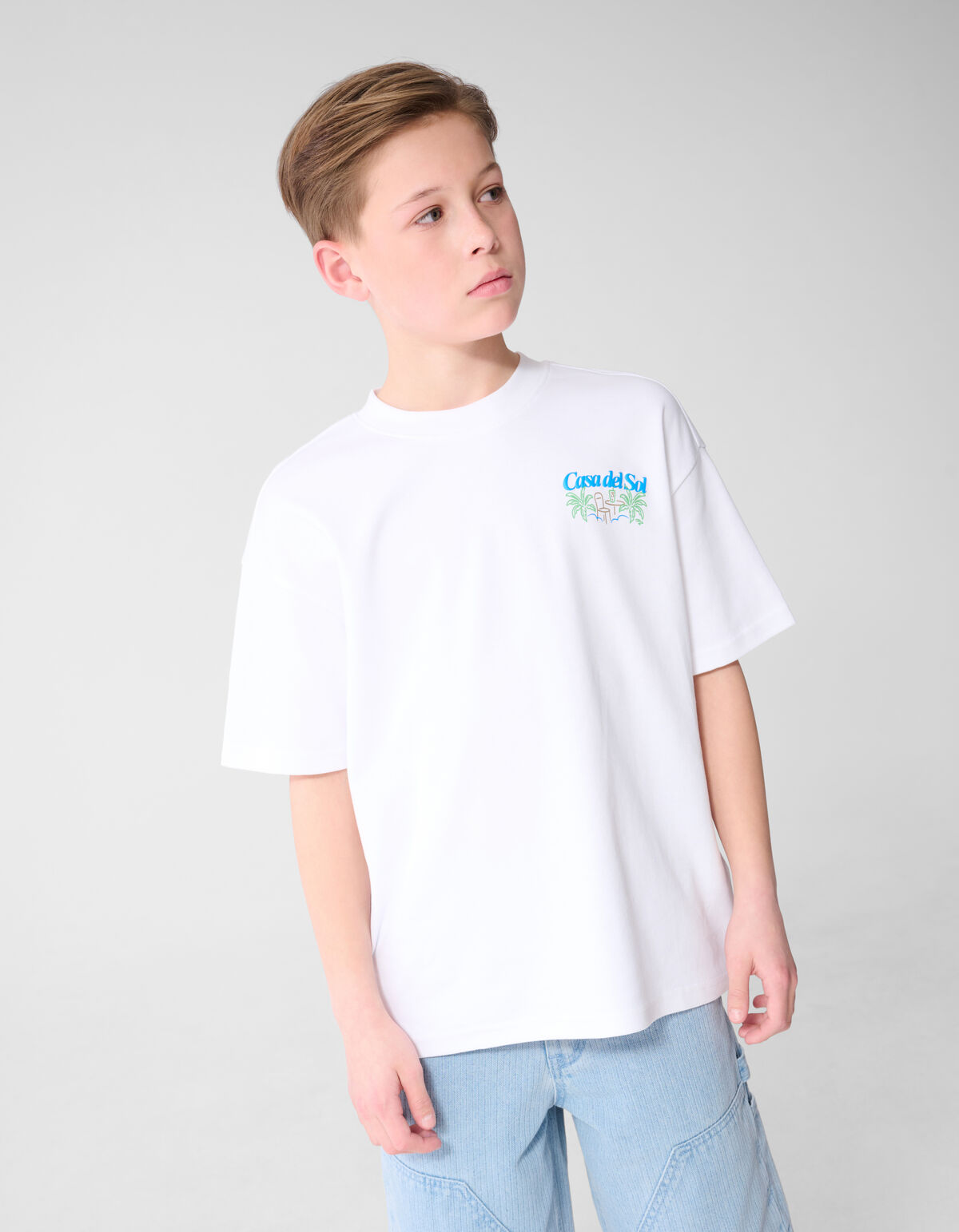 Casa Del Sol Artwork T-shirt Wit