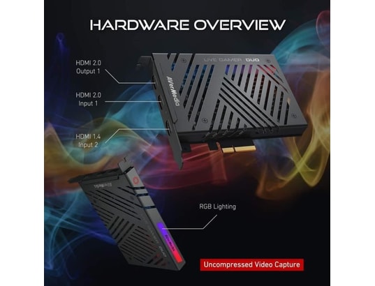AVERMEDIA - Webcam Live-gamer duo 4kp60 hdr passthrough pci-e, temps de latence...