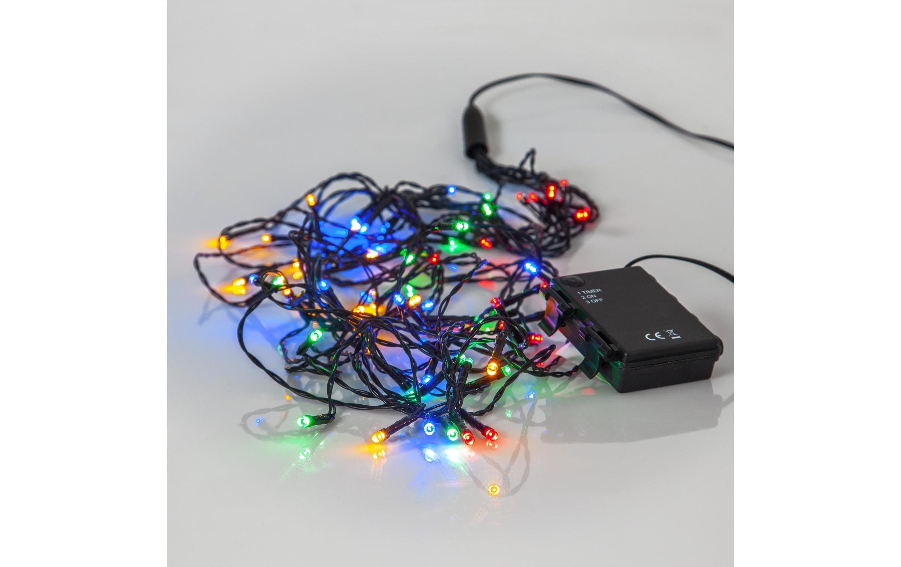LED-Lichterkette Akku, 64 LED, 2.7 m, OutdoorWeihnachtslichterkette