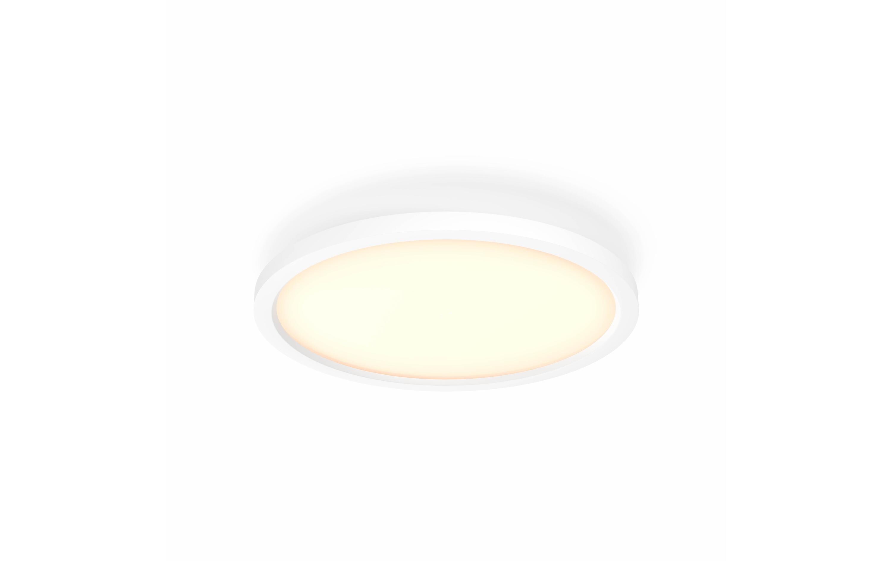 White Ambiance Aurelle Panelleuchte Rund Weiss + Dimmer<br>Flaches Hue Panel