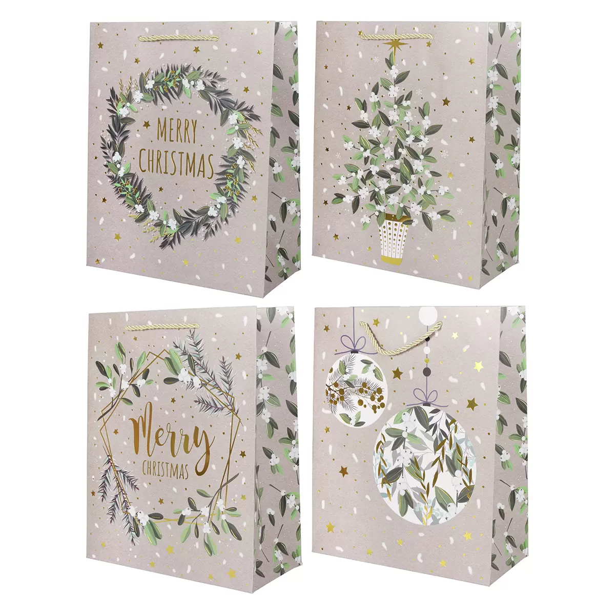 Geschenktüte X-Large Modern Christmas Bunt