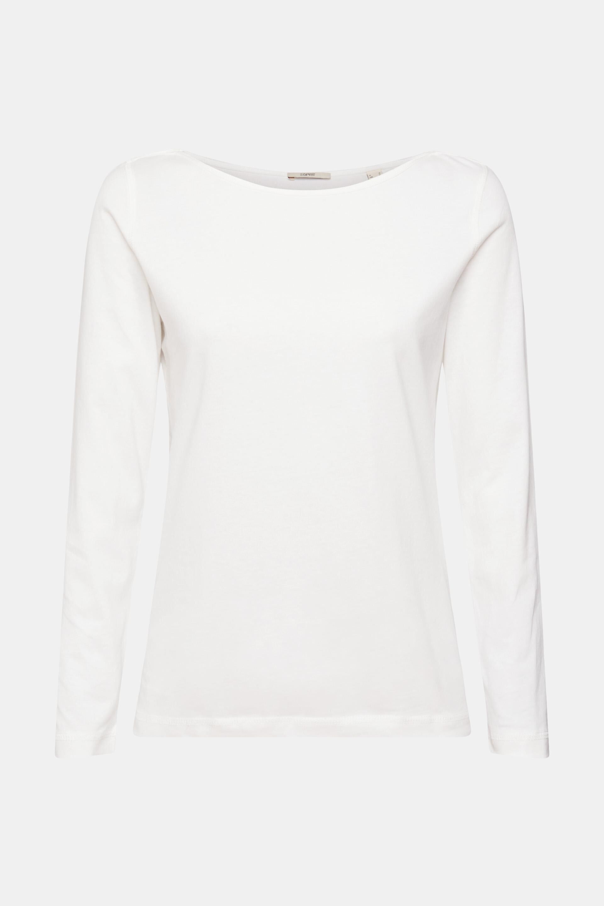 T-shirt à manches longues et encolure bateau