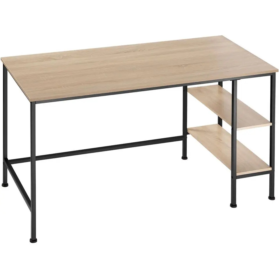 tectake Bureau Donegal 140x60x76,5cm, Industrieel Licht Hout, Eiken Sonoma