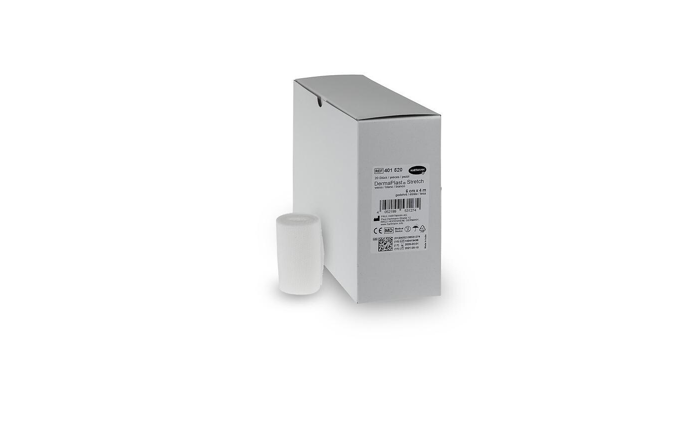 Gazebinde Stretch 6 cm x 4 m 20 StückElastische Gazebinde