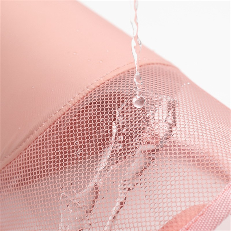 (24x14x14cm) Aufstellbare Kosmetik Tasche Pinsel Necessaire Beauty Make Up Organizer Reisetasche - Rosa
