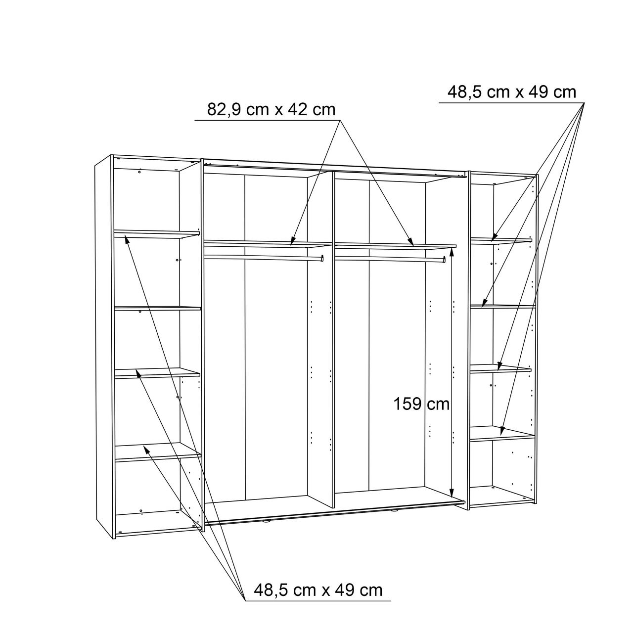 Z2 Dreh-/Schwebetürenschrank NARAGO