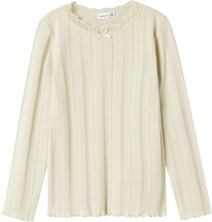 Name It NKFFREDA LS SLIM TOP Summer sand