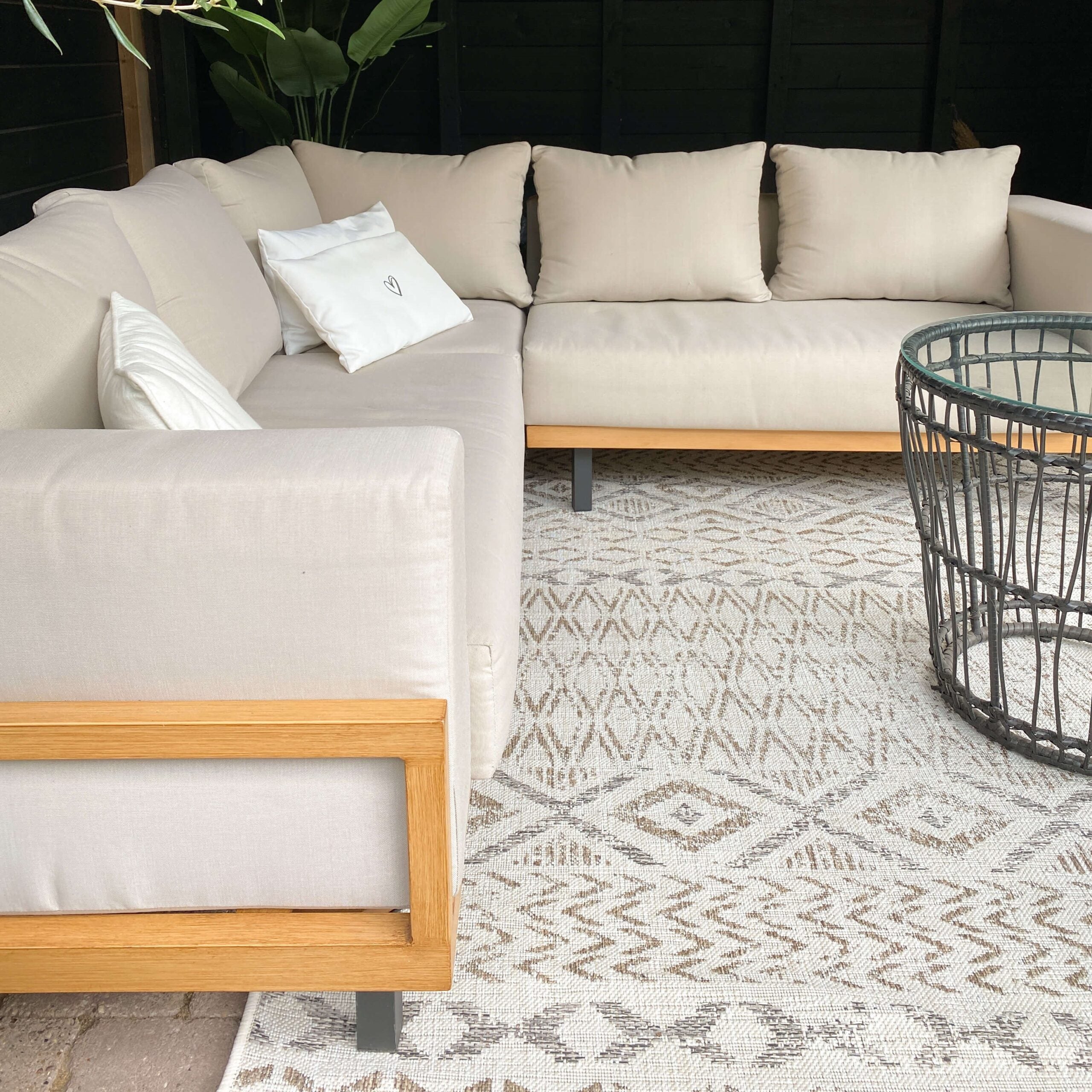 Mrcarpet Buitenkleed Asti Wit|Zand|Antraciet 240 x 300cm