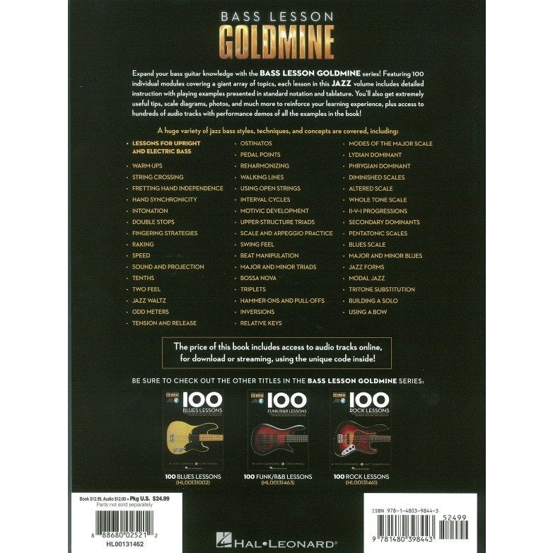 Hal Leonard - Bass Lesson Goldmine: 100 Jazz Lessons