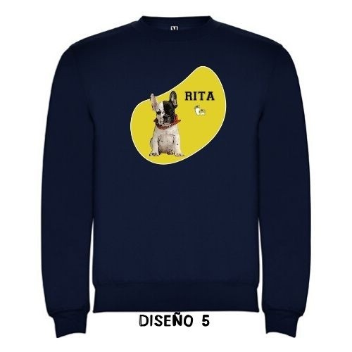 Moletom amarelo personalizável em azul marinho