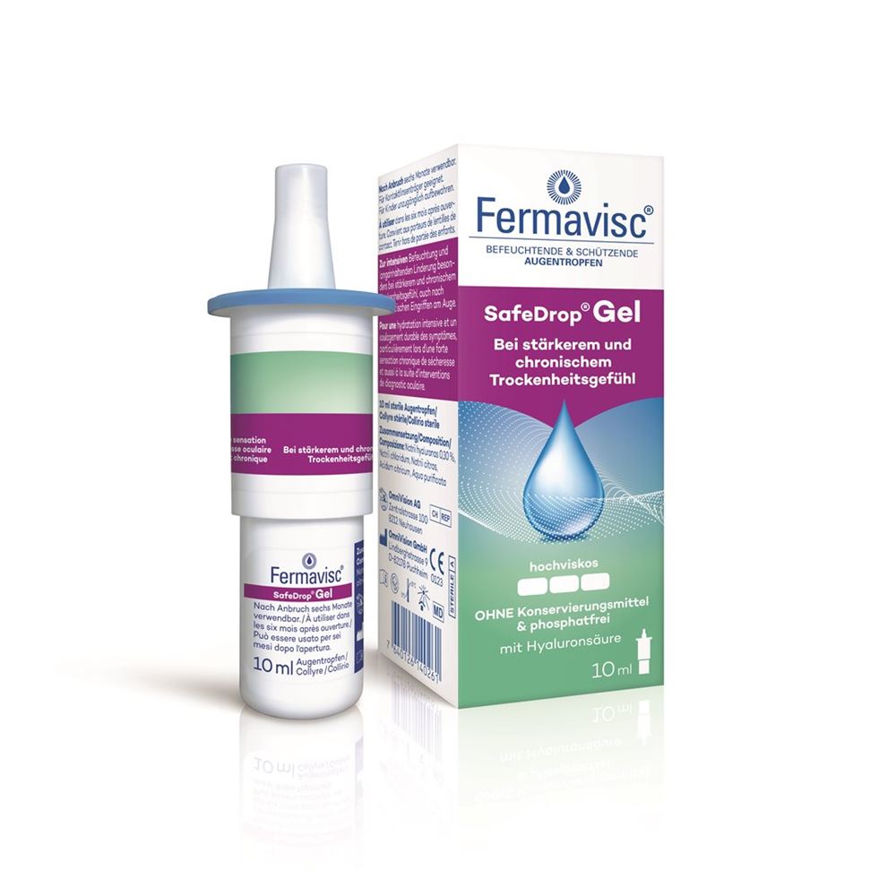 FERMAVISC SafeDrop Gel 0.3 %<br>10 ml, Flasche, Augentropfen, Lösung