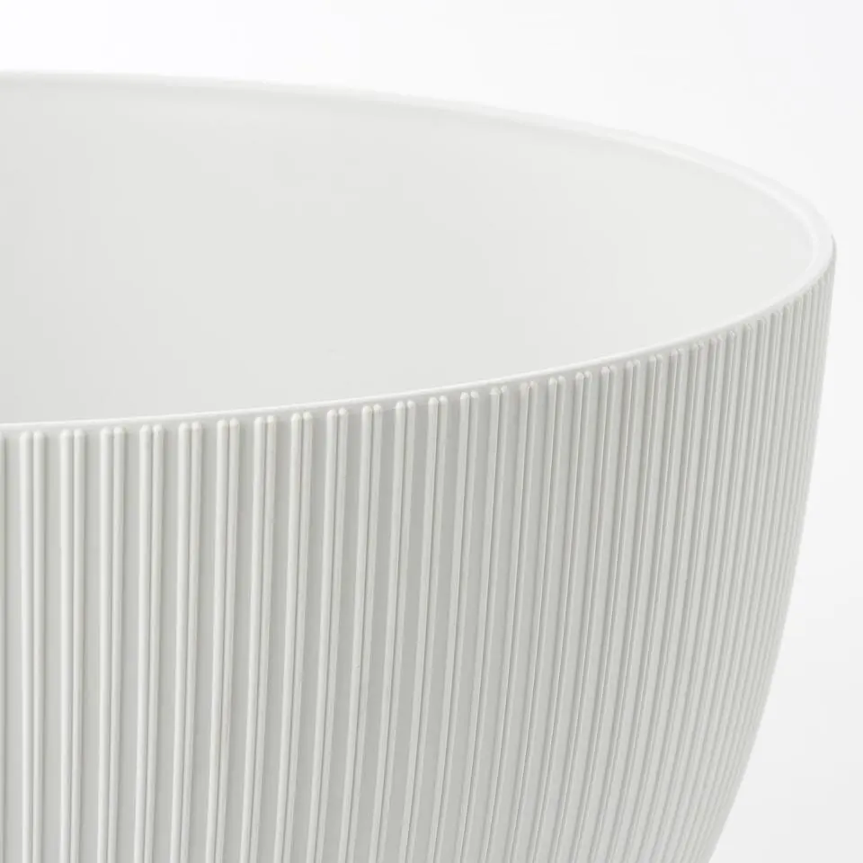 Mica Decorations Doppio Schaal op Poten - H22 x Ø47 cm - FSC Mix - Wit