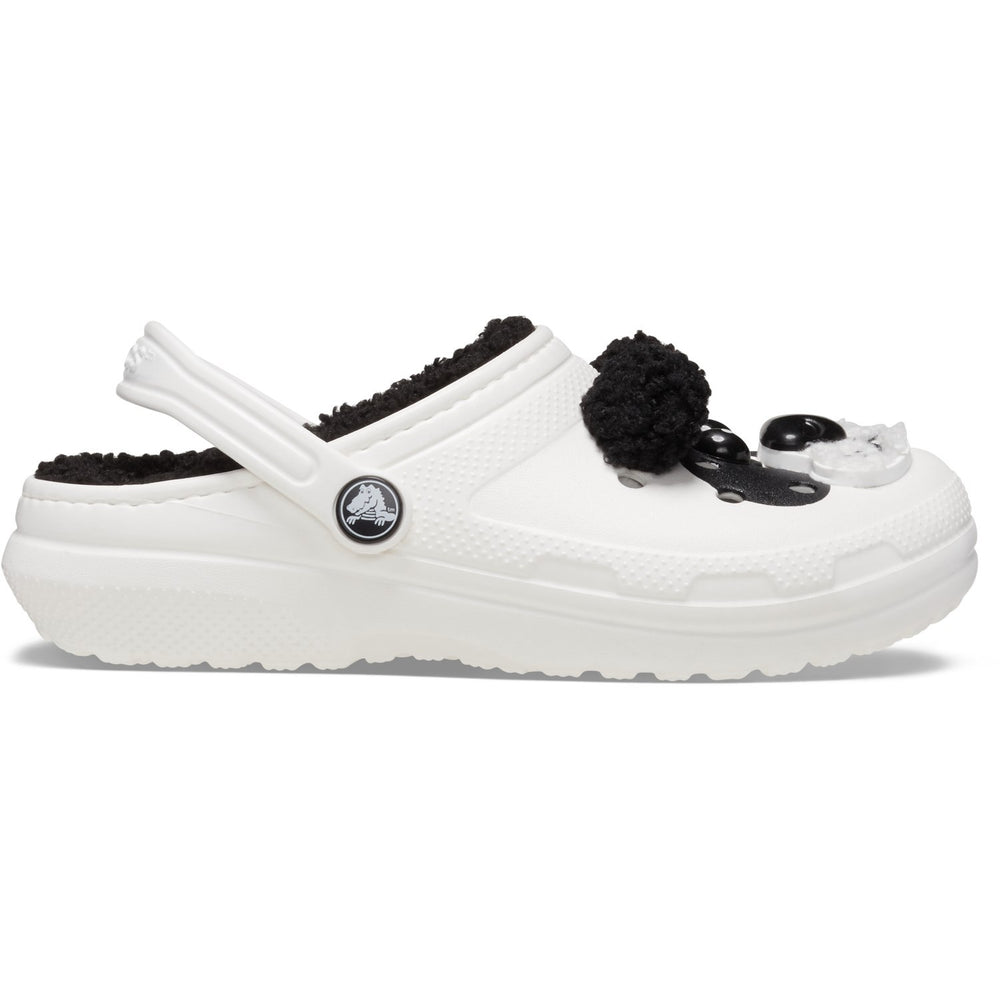 Køb Crocs Chalk/Black Classic Lined IAM Panda Bear Clog T