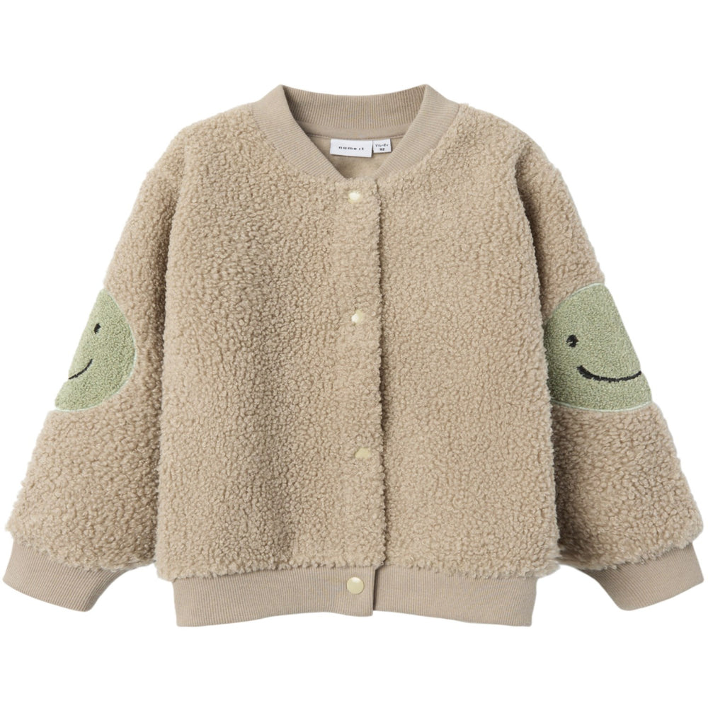 Køb Name It Pure Cashmere Sand Regular Teddy Cardigan