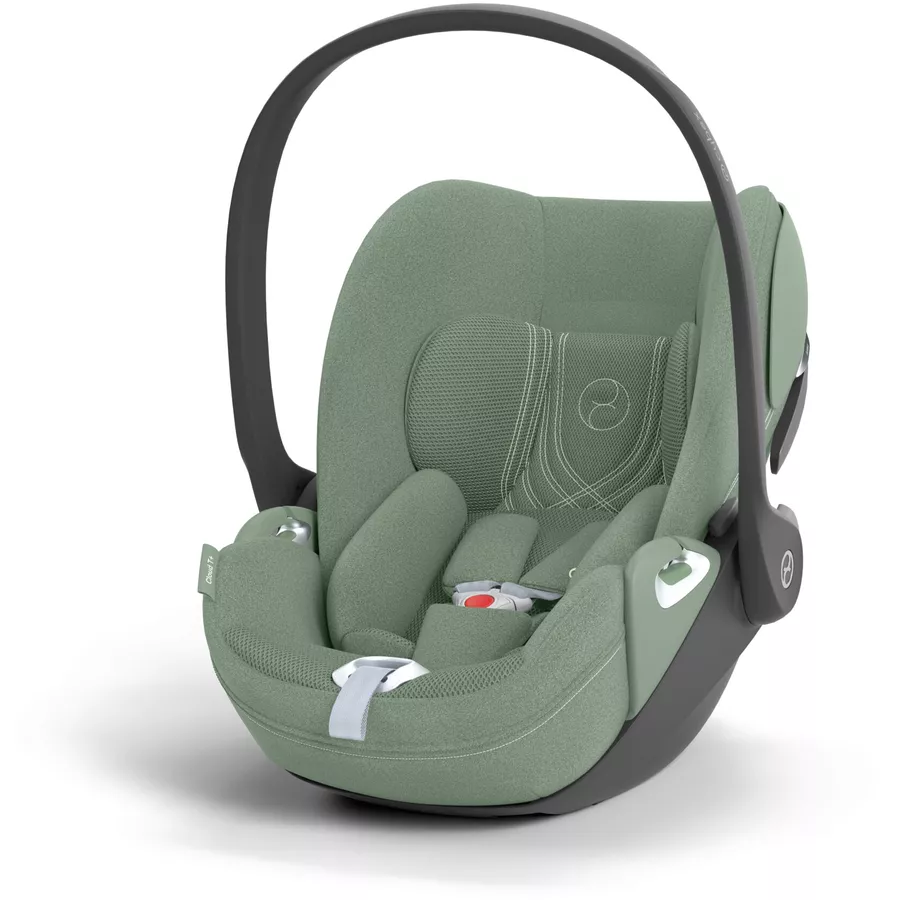 cybex PLATINUM Buggy Coya Matt Black Mirage Grey inklusive Babyschale Cloud T I-Size Plus Leaf Green  und Adapter