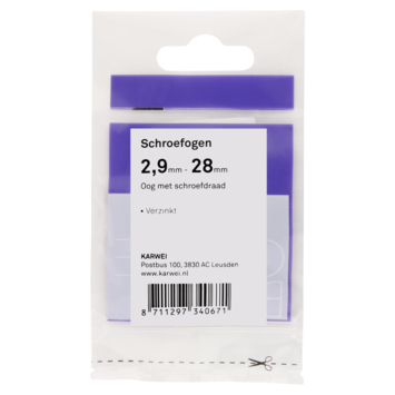KARWEI Schroefogen verzinkt 2,9mm - 28mm 6st.