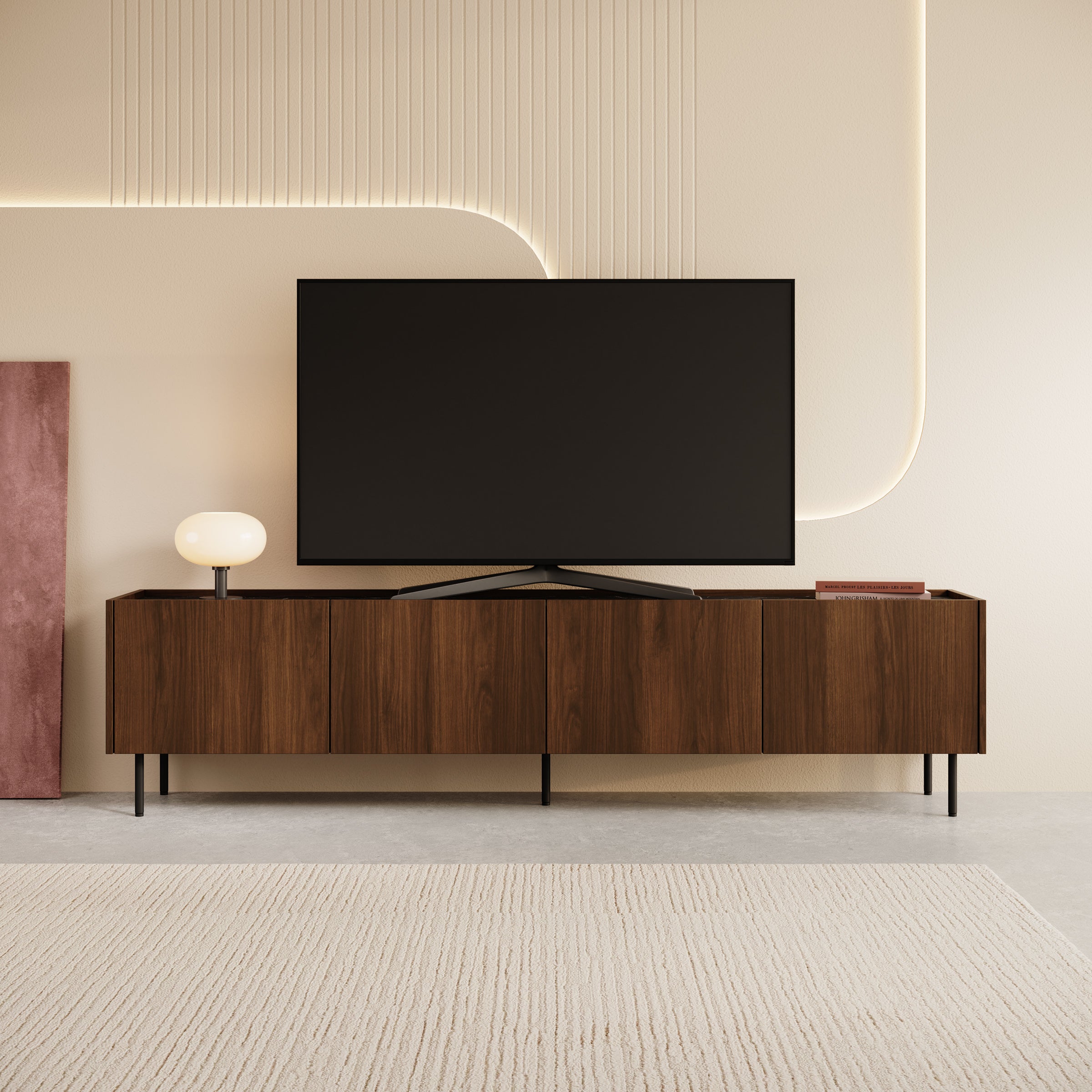 Tahiti - TV-Meubel - Donker eiken - 200x37x50 cm