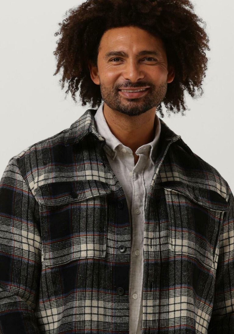 SELECTED HOMME donkerblauwe selected homme overshirt loosepablo ls check