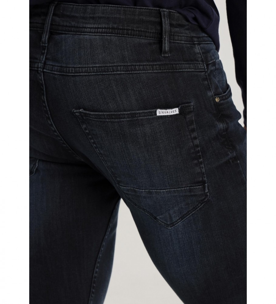 Calças jeans azul marinho Six Valves