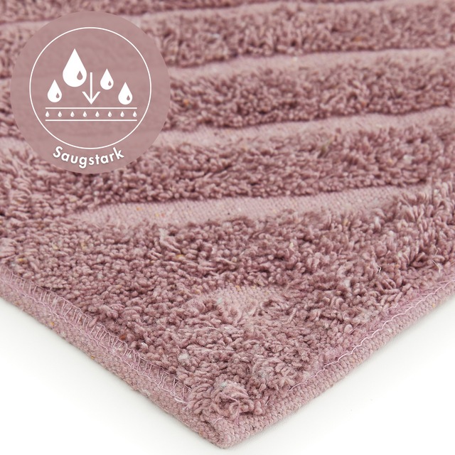 Andiamo Badematte »Havanna, 50x80 cm« Höhe 7,5 mm fussbodenheizungsgeeignet | schnell trocknend Badteppich, Uni Farben, Hoch-Tief Effekt, verschiedene Designs