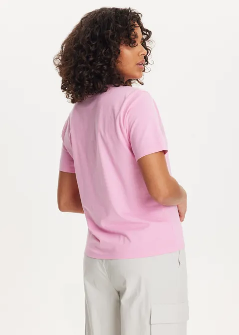 T-shirt met logo roze (ROS)