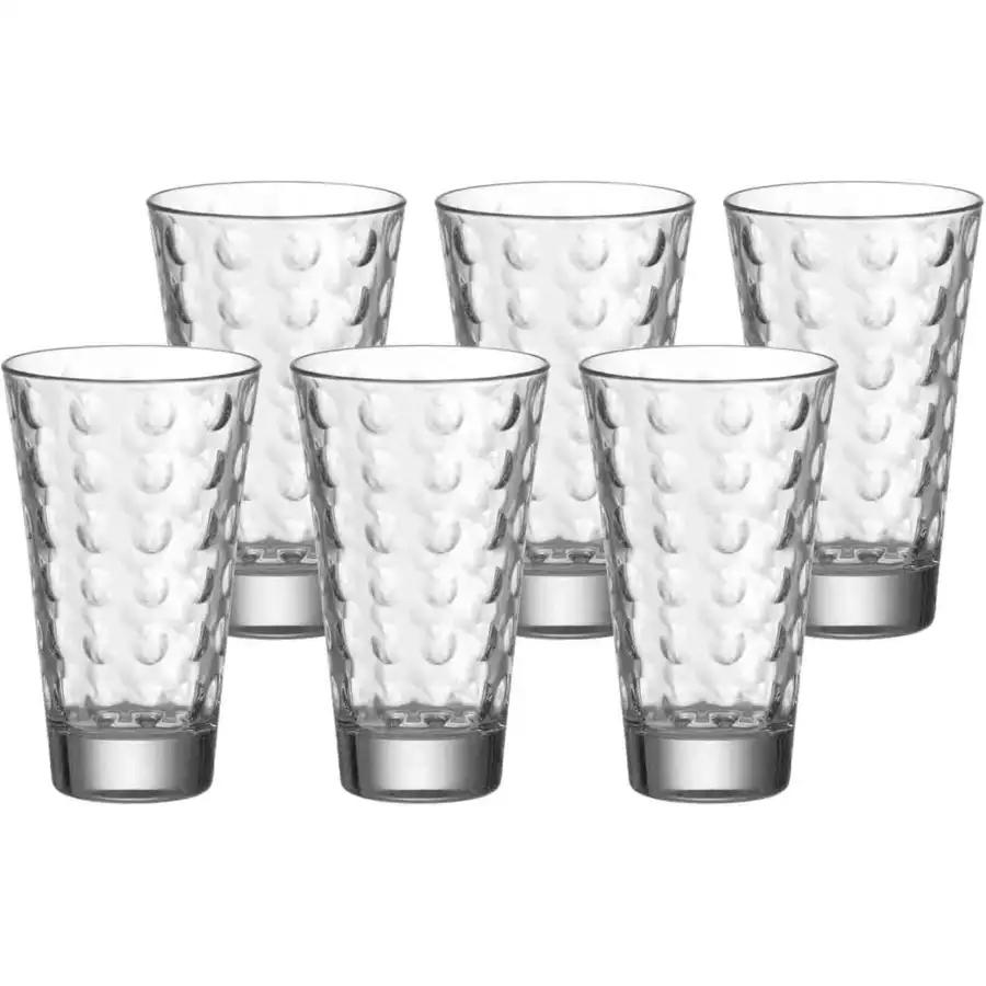 Leonardo Trinkgläser Optic 200 ml 6er Set transparent