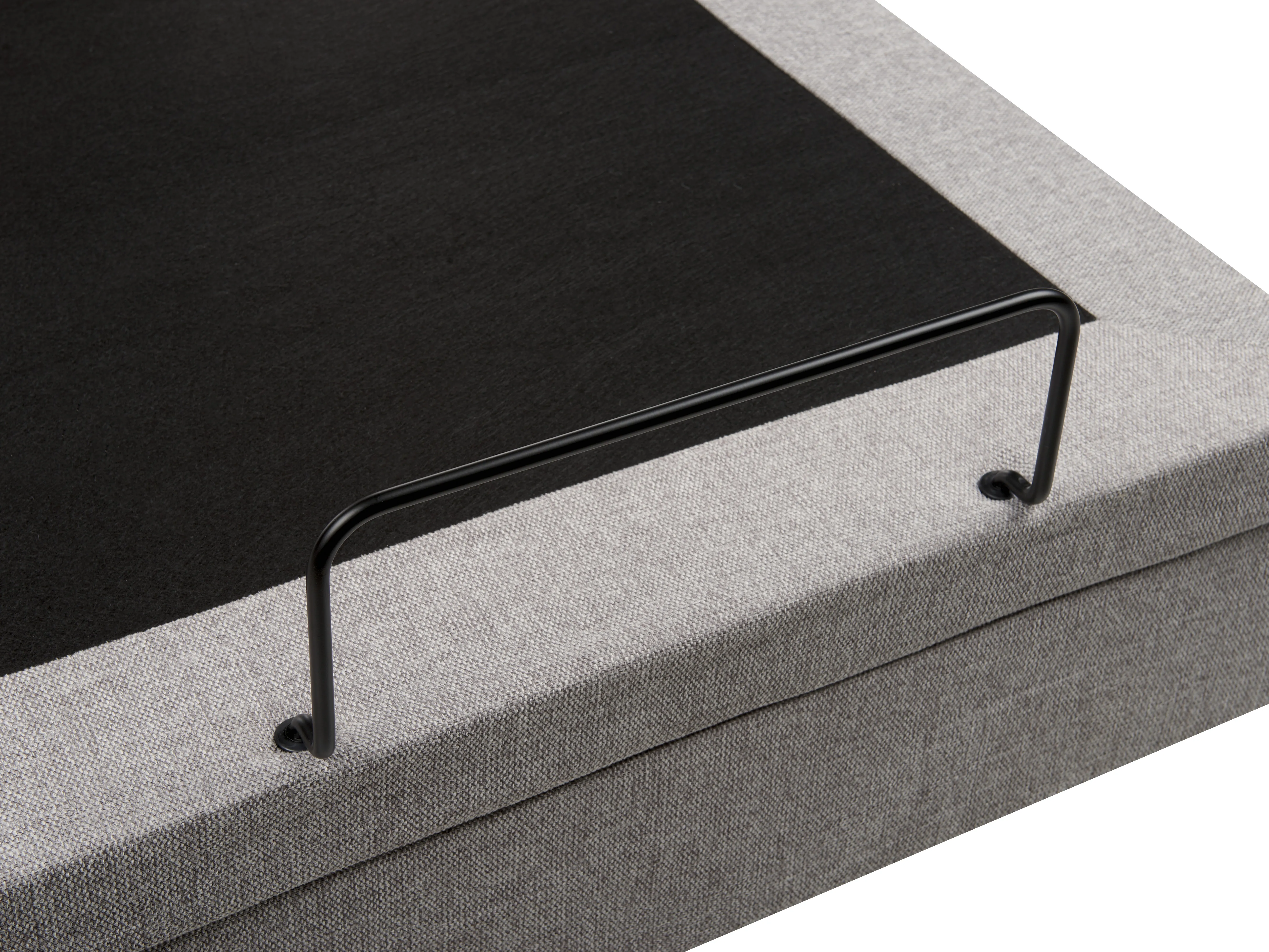 Verstelbaar bed zonder hoofdbord Stof CASTELLAN 80 x 200 cm Lichtgrijs
