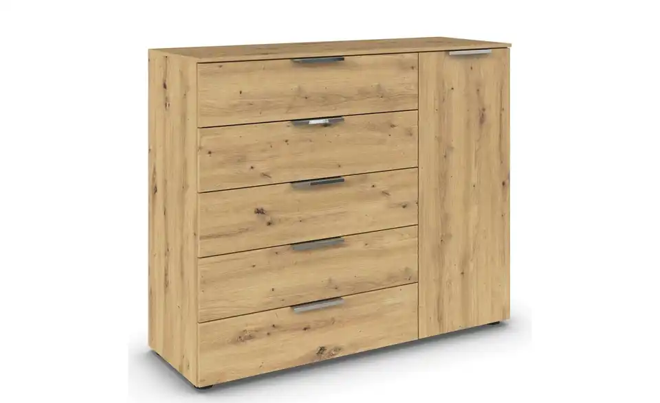 Sideboard Eiche Artisan (Nachbildung) Eiche Artisan (Nachbildung) Front: Dekor, Oberboden: Dekor verchromt