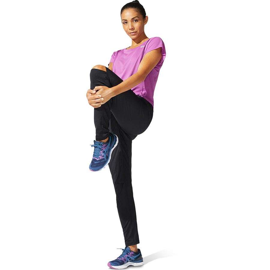ASICS SMSB Run Hardloopshirt Korte Mouwen Paars Dames