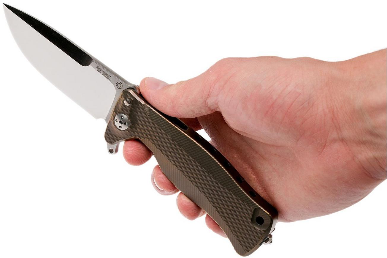 LionSteel SR11 Titanium Bronze, satin blade, SR11 B zakmes