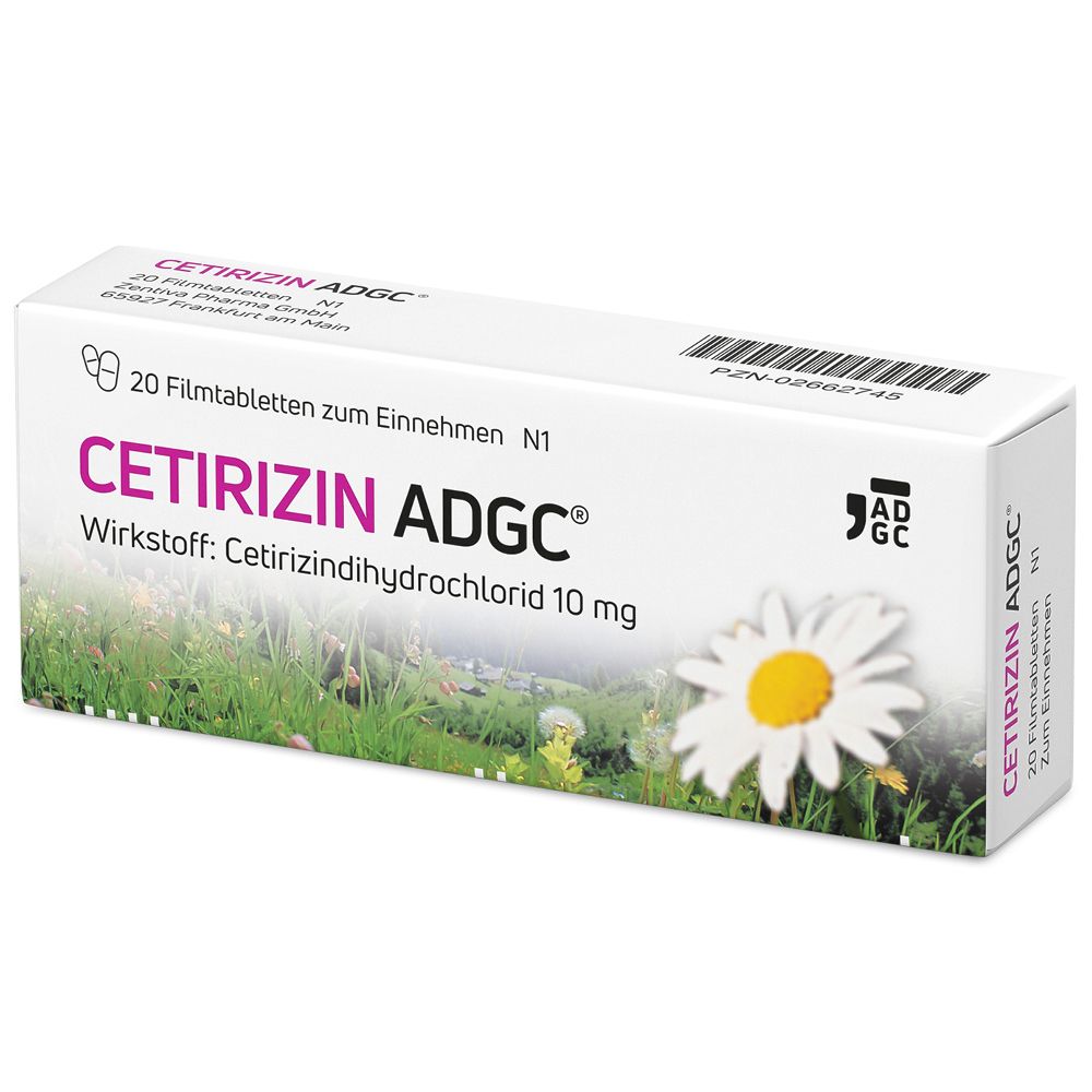 Cetirizin-ADGC® schnelle und langanhaltende Wirkung gegen Allergien