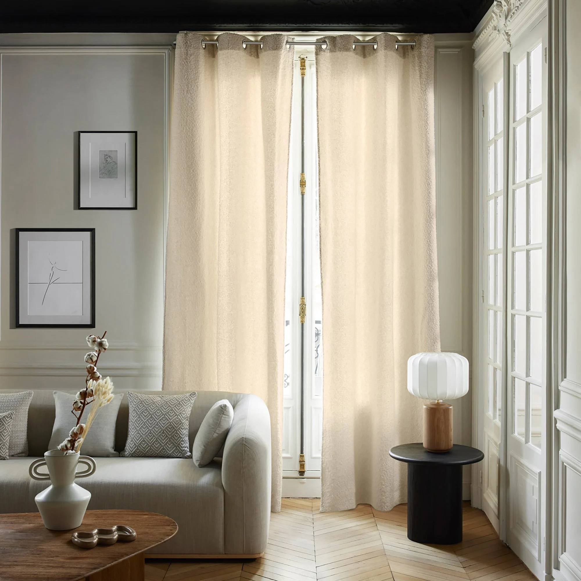LEONARD - Rideau à oeillets | Beige
