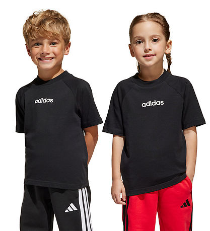 adidas Performance T-Shirt - 160 - Schwarz m. Weiß