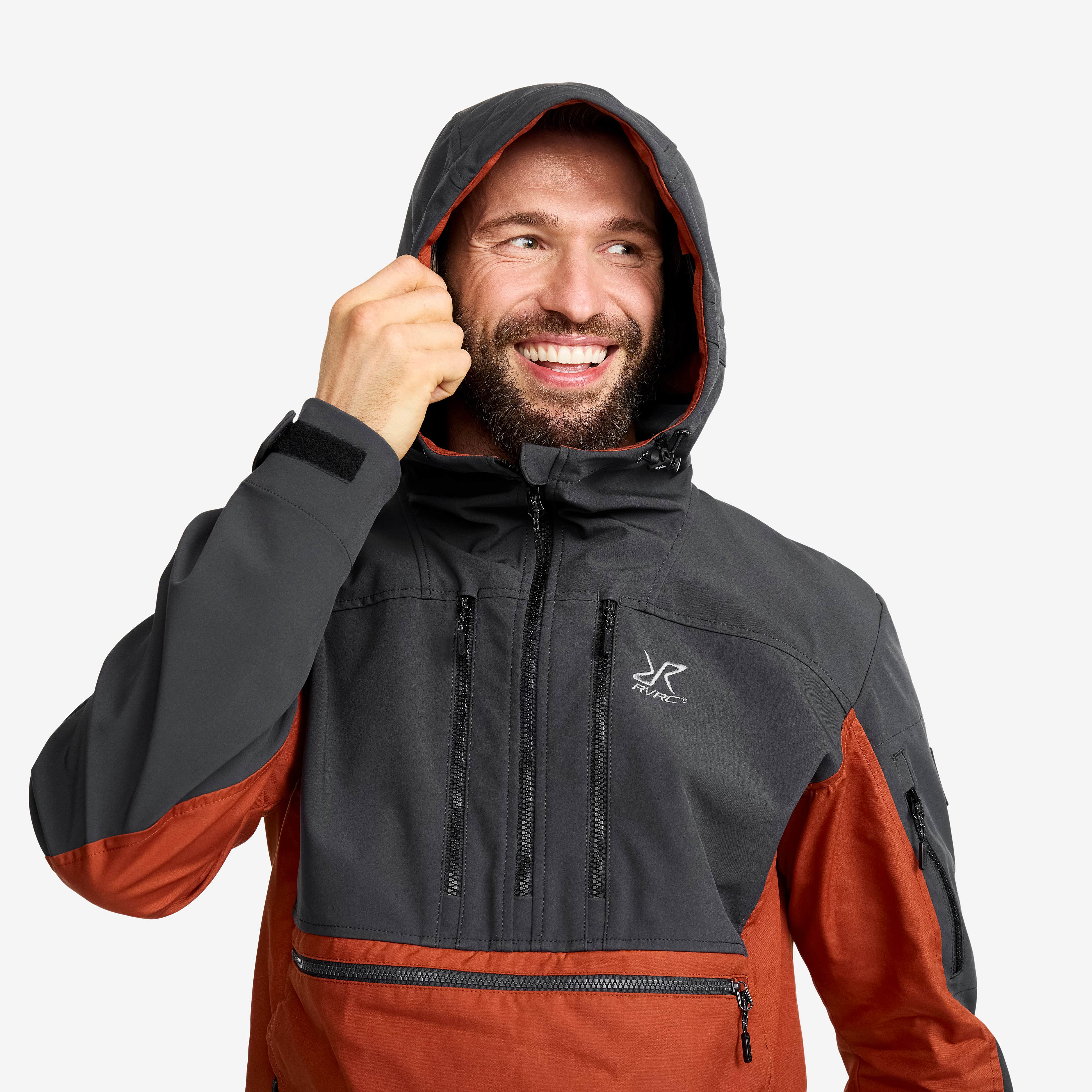 Outdoor Anorak Herre Rusty Orange