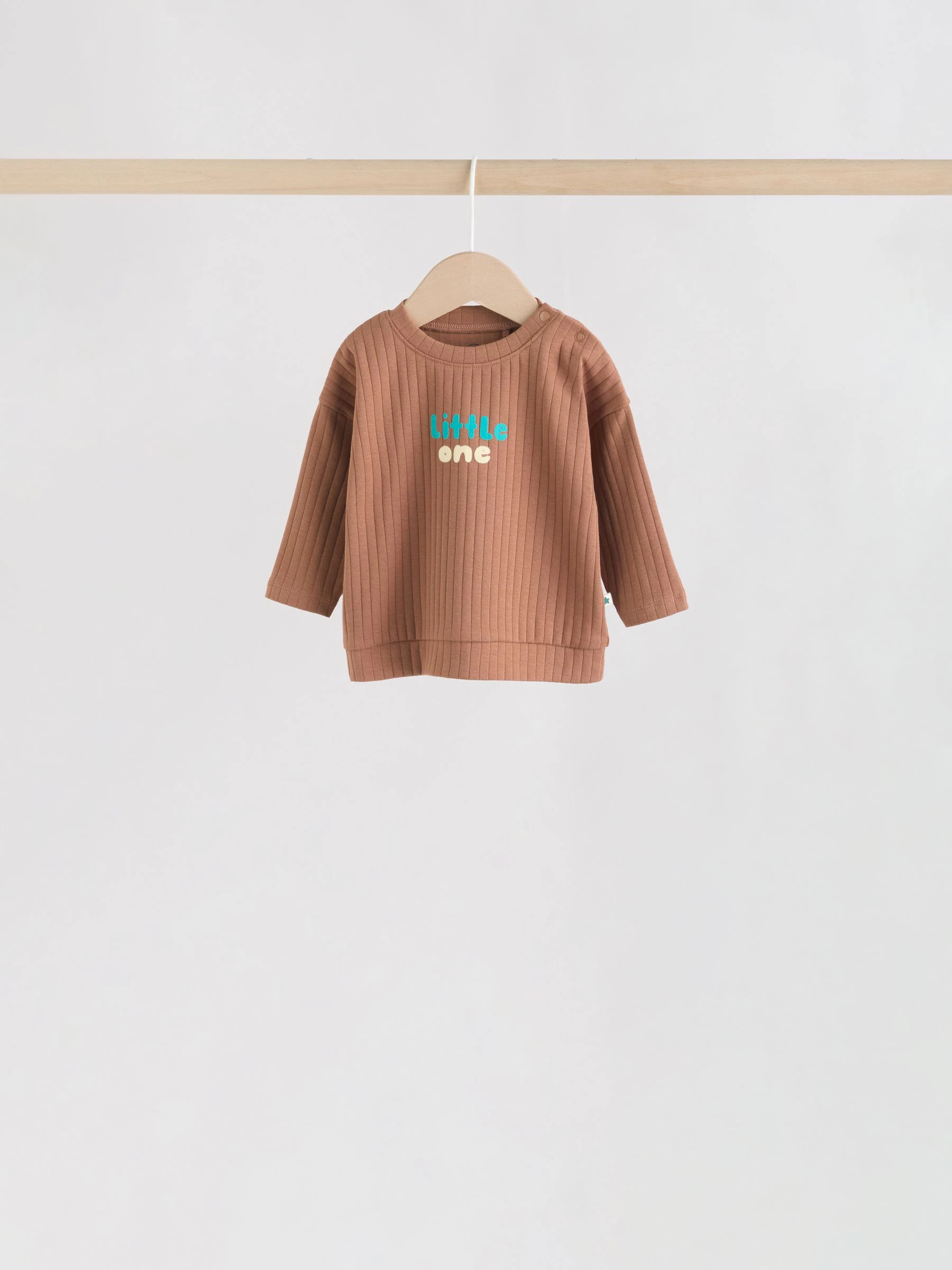 Groen/bruine slogan - Tops en Leggings 6 -delige babyset (0mnd-3jr)