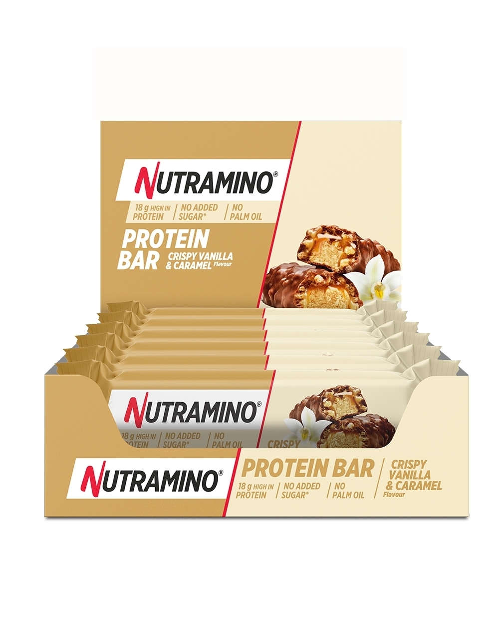 Nutramino Proteinbar Crispy Vanilla &amp; Caramel 12x55g
