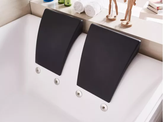 Baignoire balnéo - 2 places - 515 L - 182*122*62 cm - Angle droit - THALASSA