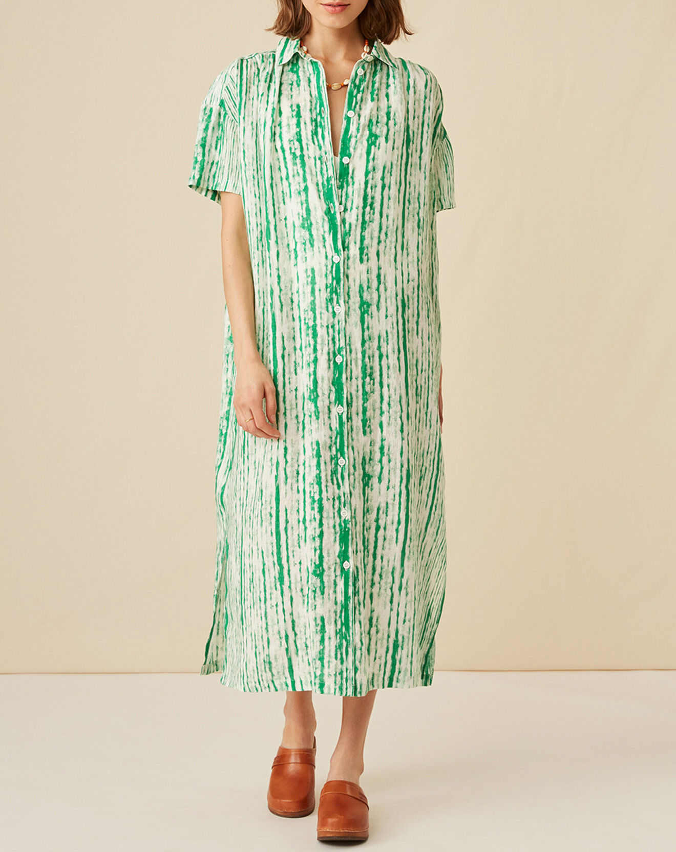 Harris Wilson Robe 100% Lin Erine tie and dye multicolore