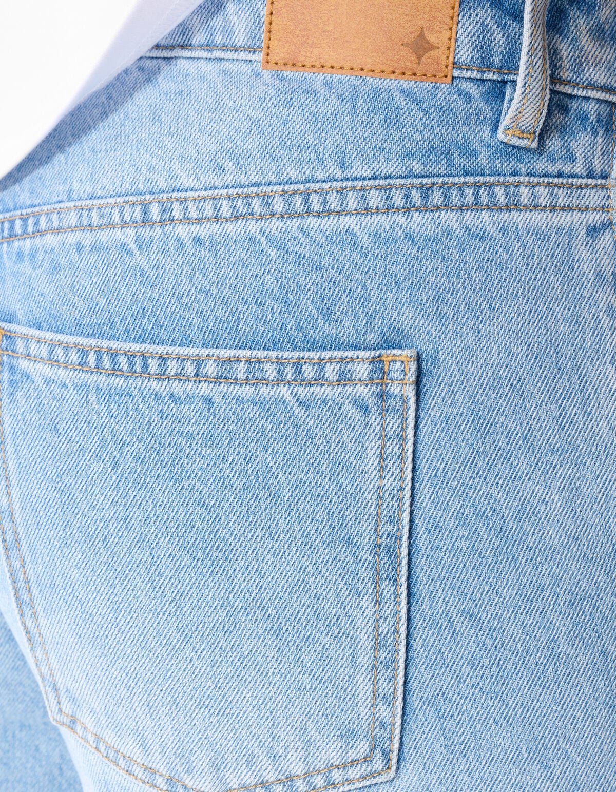Mid Waist Wide Leg Fit Jeans Mediumstone