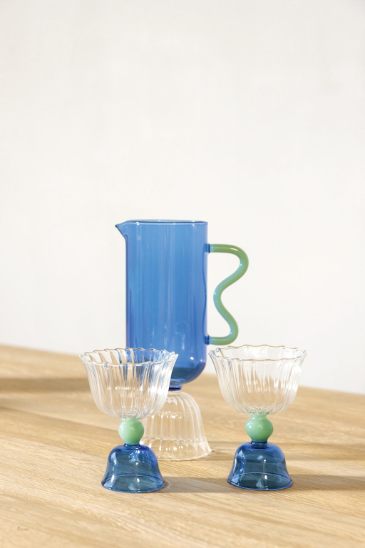&klevering Tulip karaf 0,7L blauw
